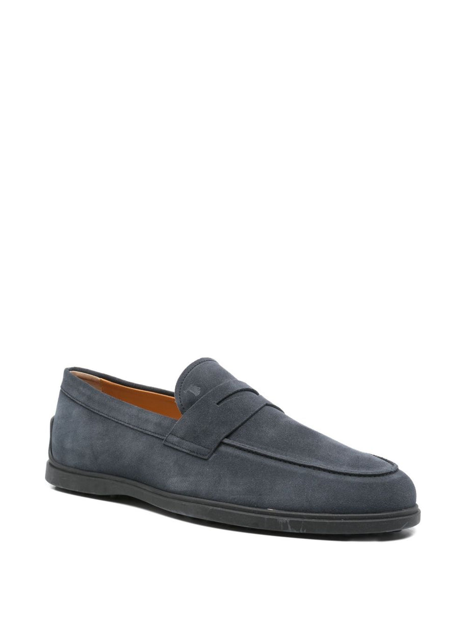 Tod's Suede Leather Loafers - Blue