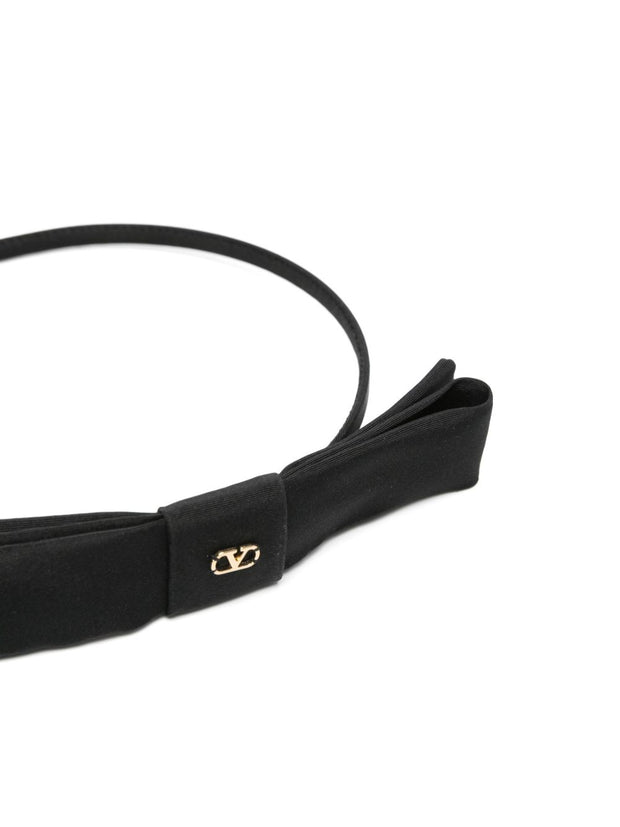 Valentino Garavani Headband With Logo - Black