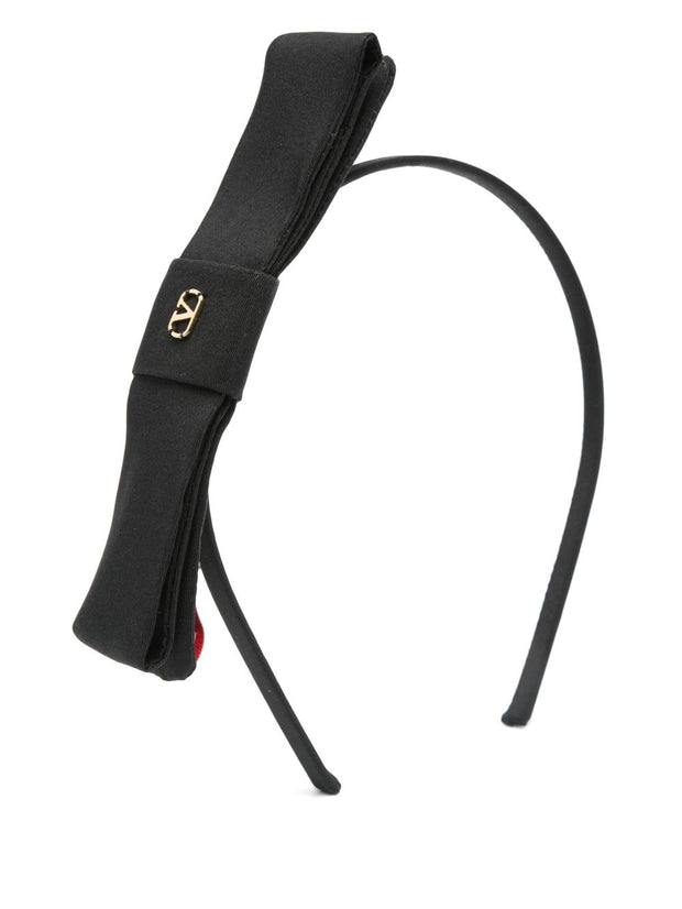 Valentino Garavani Headband With Logo - Black