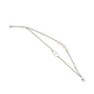 Valentino Garavani VLogo Bracelet With Swarowski Pearls - Silver