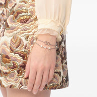 Valentino Garavani VLogo Bracelet With Swarowski Pearls - Silver