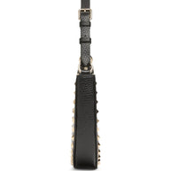 Valentino Garavani Hobo Rockstud Leather Mini Bag - Black