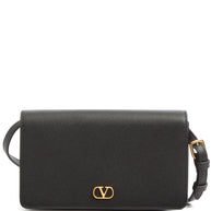 Valentino Garavani VLogo Signature Leather Mini Bag - Black