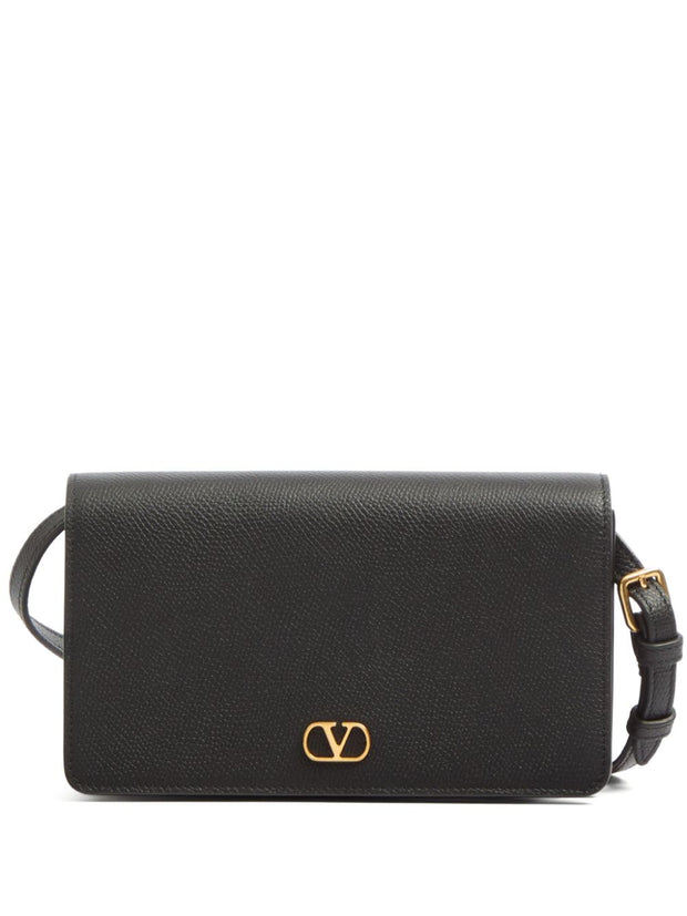 Valentino Garavani VLogo Signature Leather Mini Bag - Black