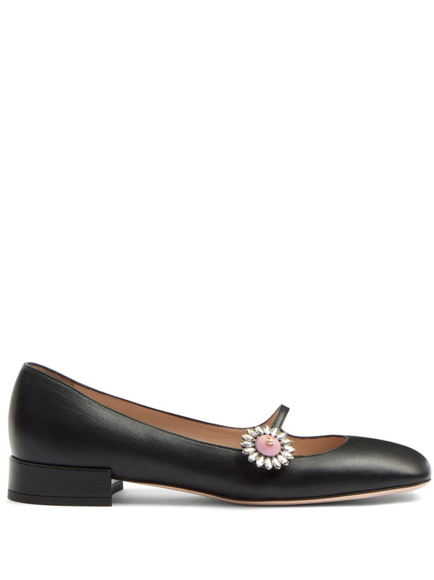 Valentino Garavani Preshoes Patent Leather Ballet Flats - Black