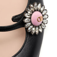 Valentino Garavani Preshoes Patent Leather Ballet Flats - Black