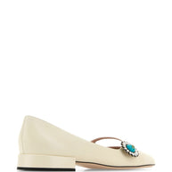 Valentino Garavani Preshoes Patent Leather Ballet Flats - White