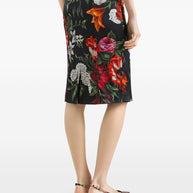 Dolce & Gabbana Flower Print Satin Dress