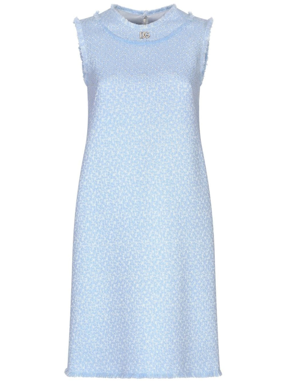 Dolce & Gabbana Tweed Mini Dress - Clear Blue