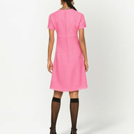 Dolce & Gabbana Rachel Tweed Calf-length Dress With DG Logo