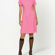 Dolce & Gabbana Rachel Tweed Calf-length Dress With DG Logo