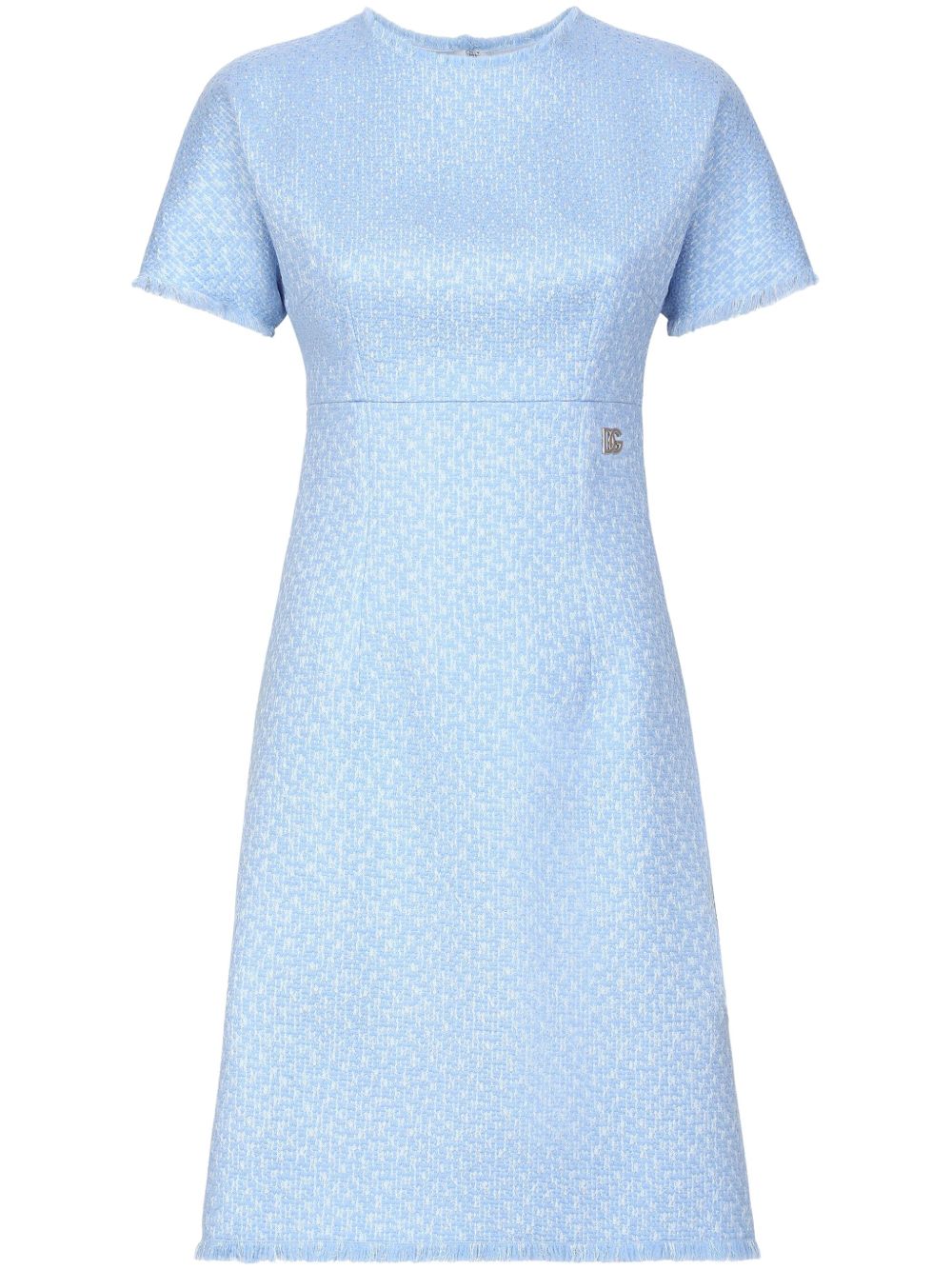 Dolce & Gabbana Rachel Tweed Midi Dress With DG Logo