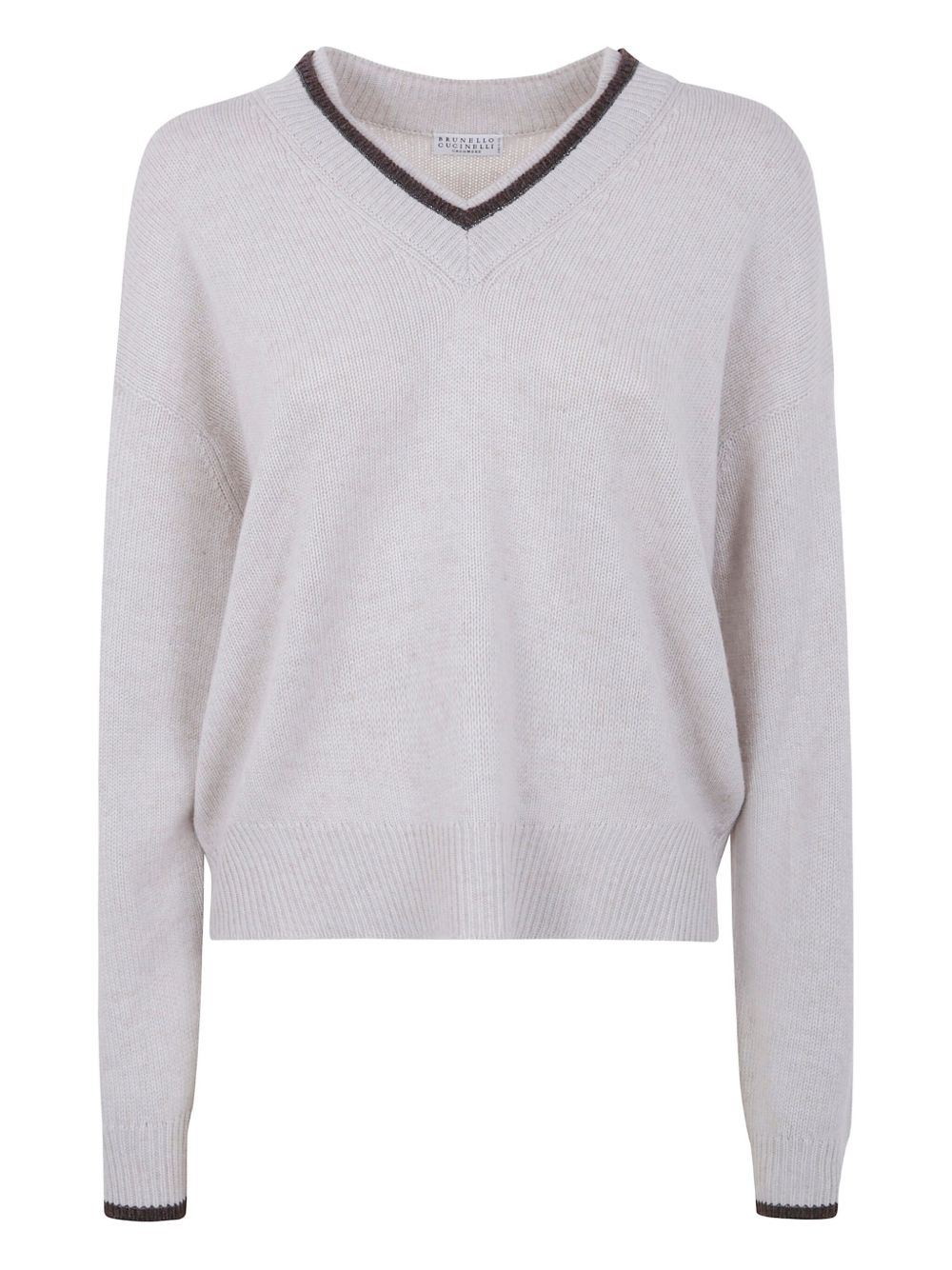 Brunello Cucinelli Cashmere V-necked Sweater - Ivory
