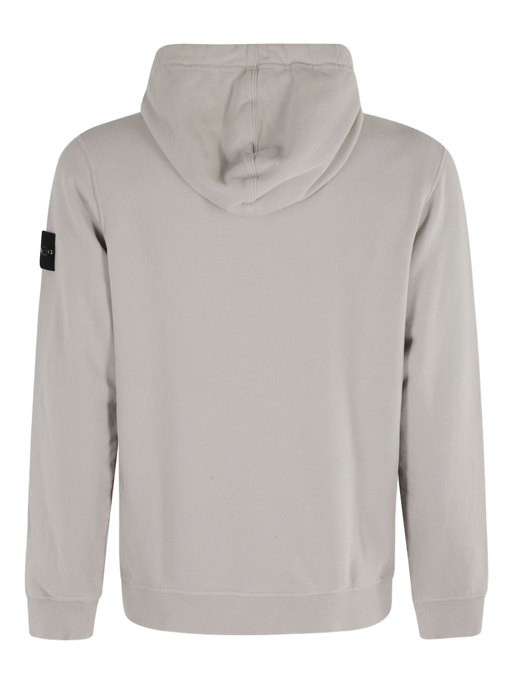 Stone Island Logo Cotton Hoodie - Light Grey
