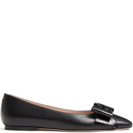 Valentino Garavani Bowow Leather Ballet Flats - Black