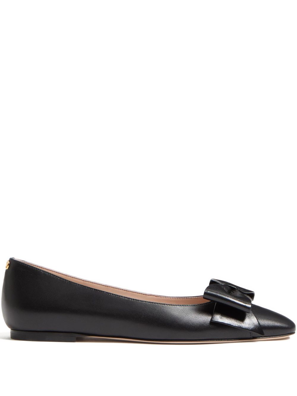Valentino Garavani Bowow Leather Ballet Flats - Black