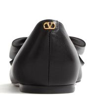 Valentino Garavani Bowow Leather Ballet Flats - Black