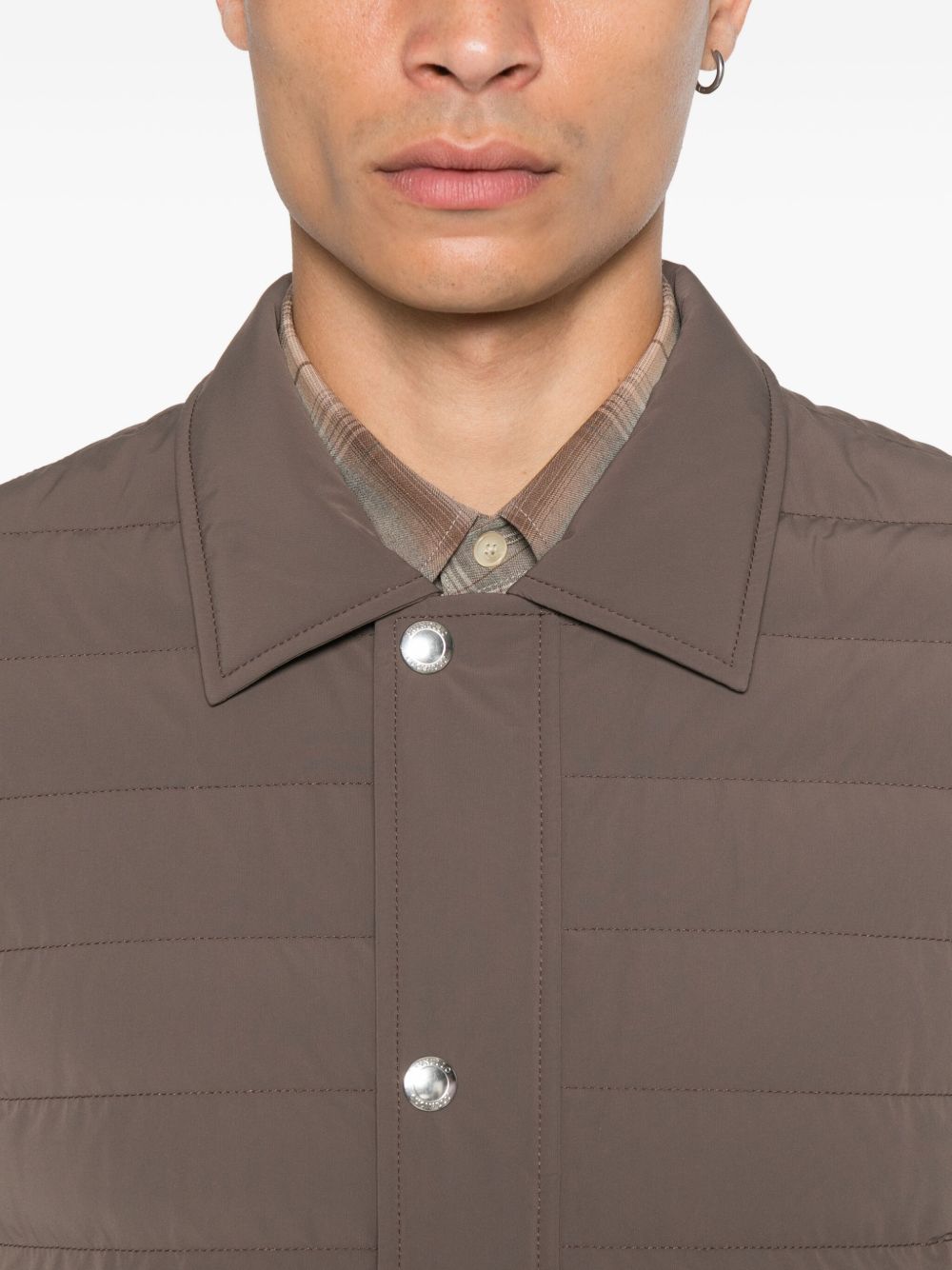 Brunello Cucinelli Nylon Short Down Jacket - Brown