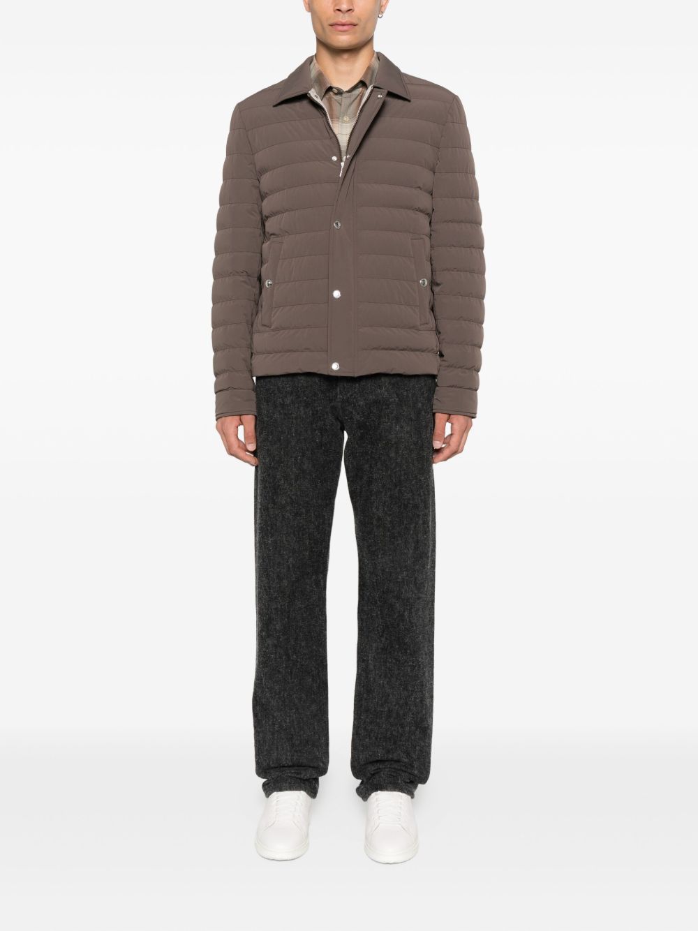 Brunello Cucinelli Nylon Short Down Jacket - Brown