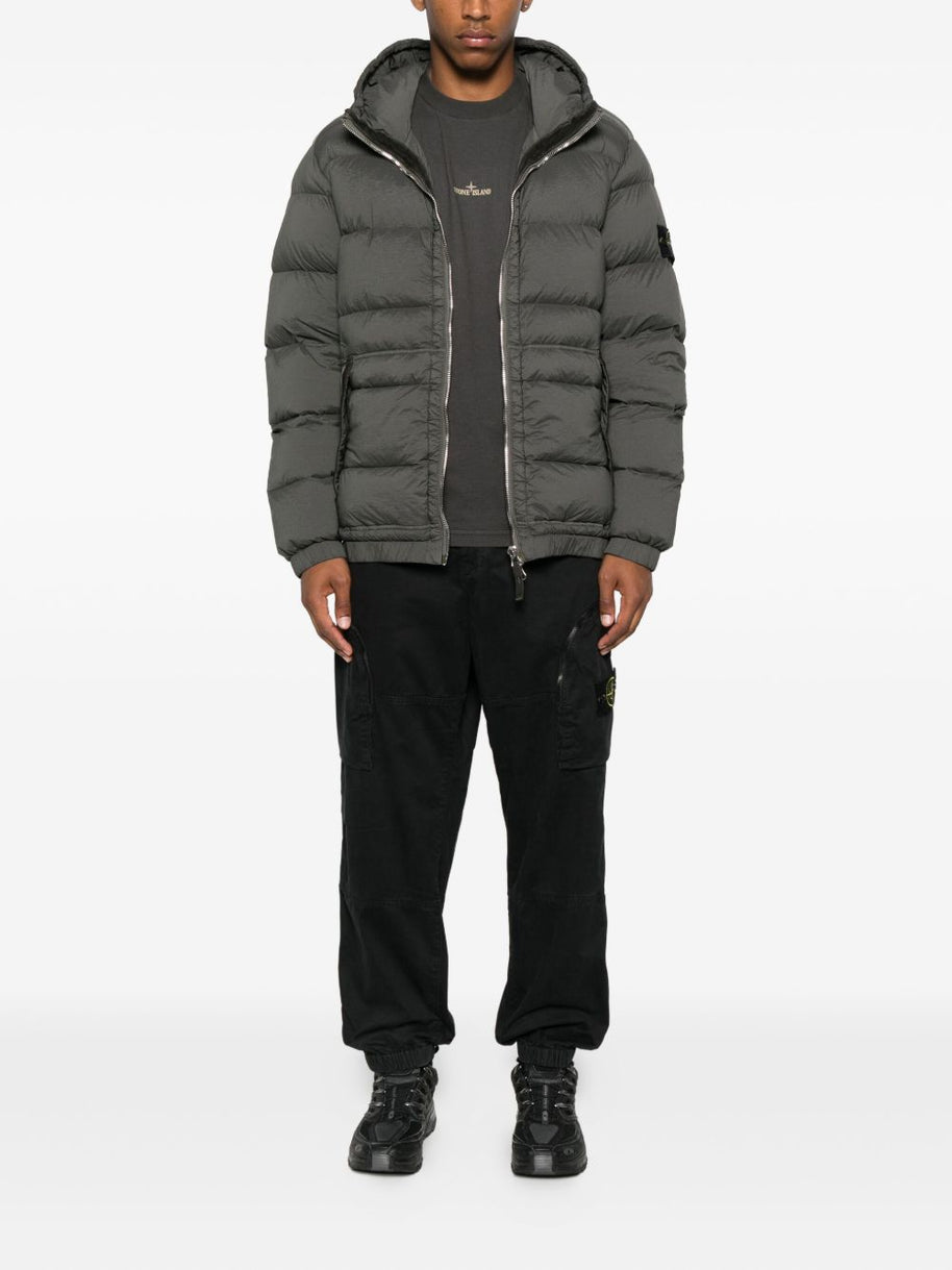 Stone Island Short Hooded Down Jacket - Grey