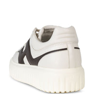 HOGAN PRE H-Stripes Leather Sneakers - Brown