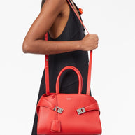 Ferragamo Hug Small Leather Tote Bag - Red