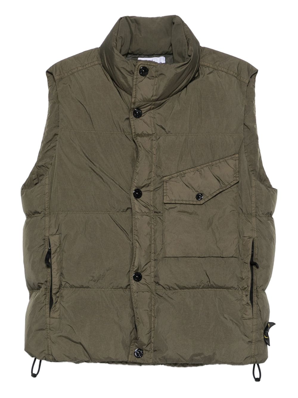 Stone Island Nylon Down Vest - Green