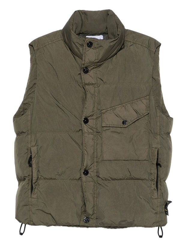 Stone Island Nylon Down Vest - Green