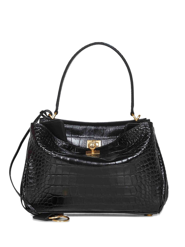 Balenciaga Rodeo Small Leather Handbag - Black