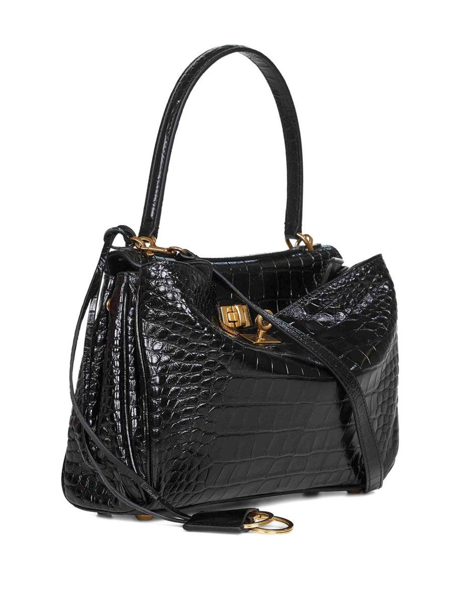 Balenciaga Rodeo Small Leather Handbag - Black