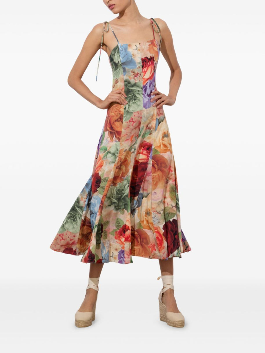 Alice + Olivia  Jeannette Midi Dress - MultiColour