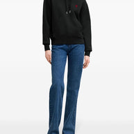 Ami Paris Ami De Coeur Cotton Hoodie Black