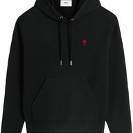 Ami Paris Ami De Coeur Cotton Hoodie Black