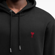 Ami Paris Ami De Coeur Cotton Hoodie Black