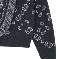 Alanui Bandana Wool And Cashmere Cardi-bomber - Grey
