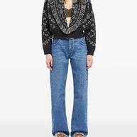 Alanui Bandana Wool And Cashmere Cardi-bomber - Grey