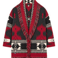 Alanui Icon Jacquard Cashmere Cardigan - Red