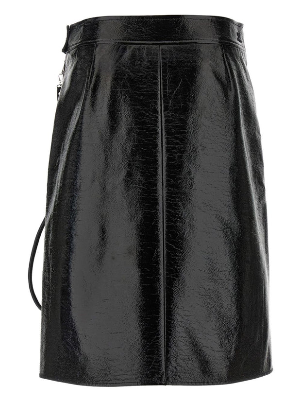 COURREGES PRE Vinyl Midi Skirt - Black