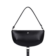 Courreges Pre Half-moon Leather Shoulder Bag