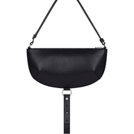 Courreges Pre Half-moon Leather Shoulder Bag
