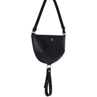 Courreges Pre Half-moon Leather Shoulder Bag
