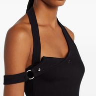 COURREGES PRE 90's Buckle Tank Top - Black