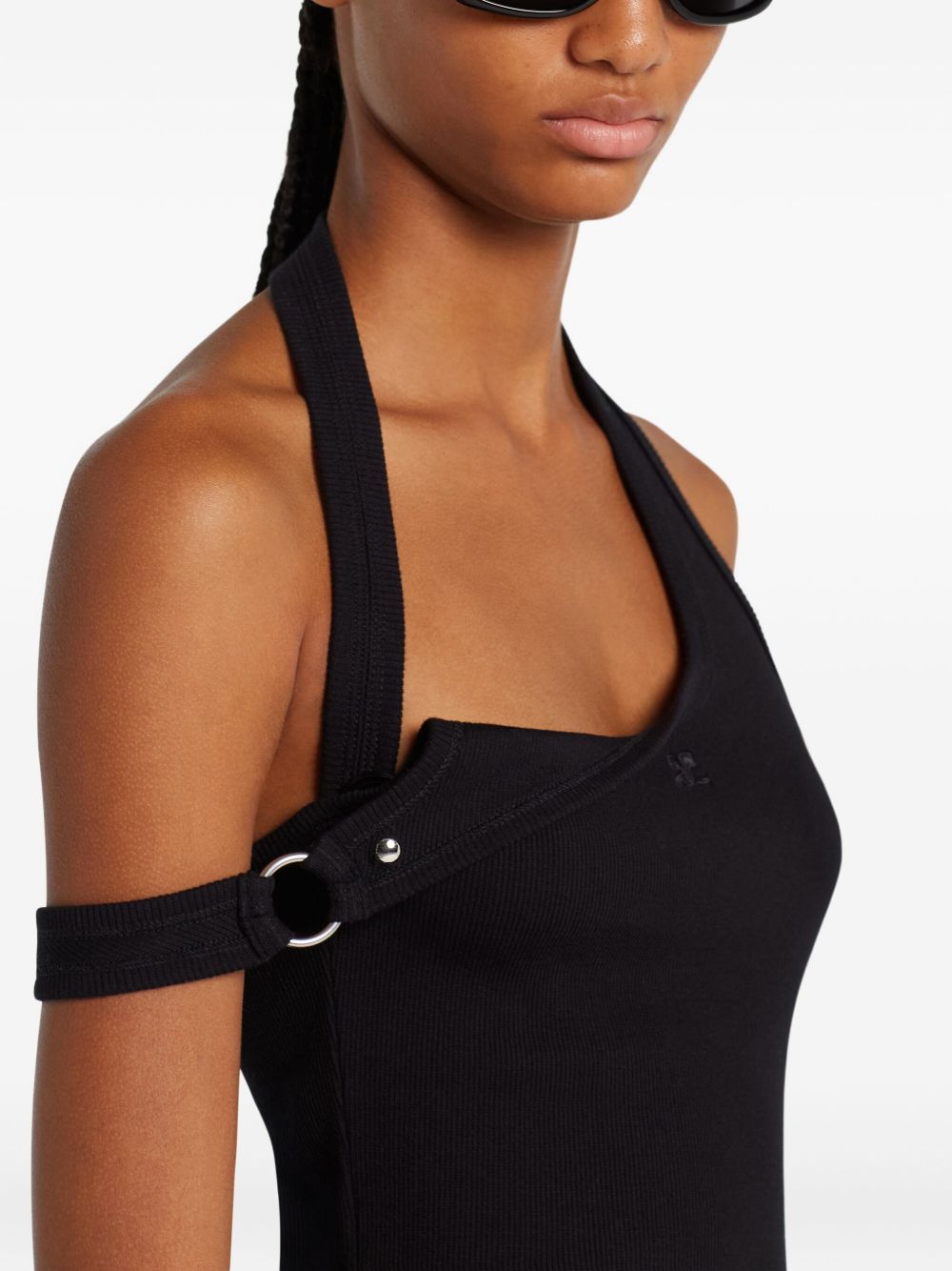COURREGES PRE 90's Buckle Tank Top - Black