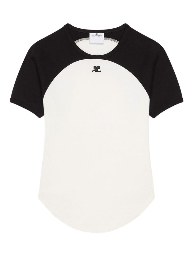 COURREGES PRE Circle Cotton T-shirt - White