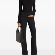 COURREGES PRE Ribbed Polo Shirt - Black