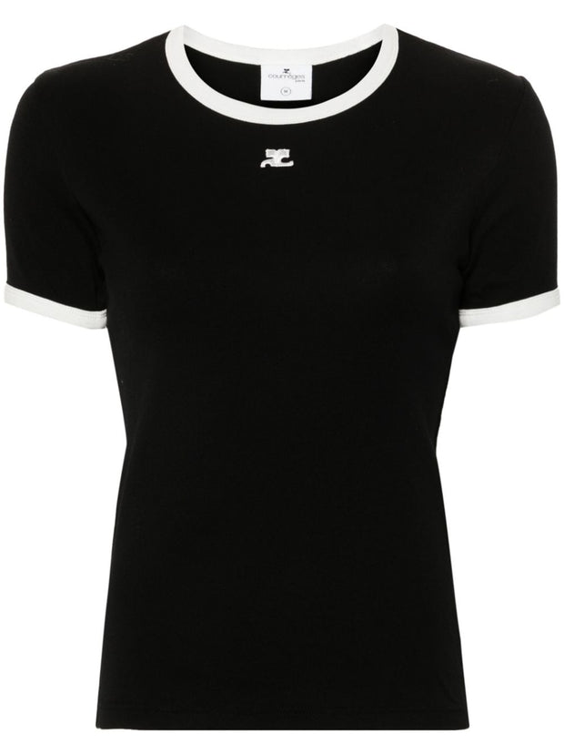 COURREGES PRE Cotton T-shirt - Black