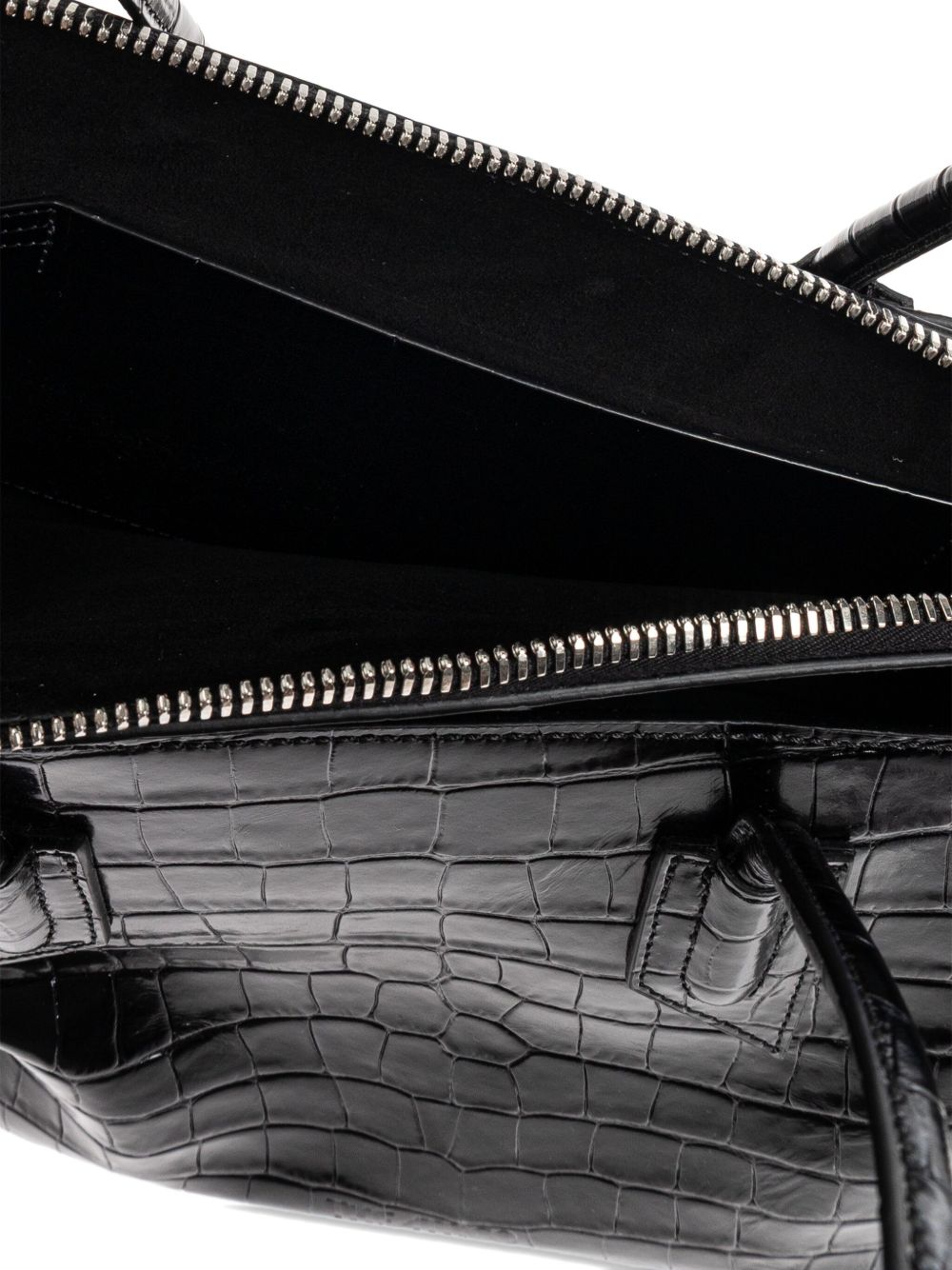 The Attico Crocodile-effect La Passeggiata Medium Leather Shoulder Bag