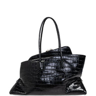 The Attico Crocodile-effect La Passeggiata Medium Leather Shoulder Bag