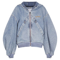 The Attico Coats Clear Blue