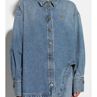 The Attico Denim Cotton Shirt - Clear Blue